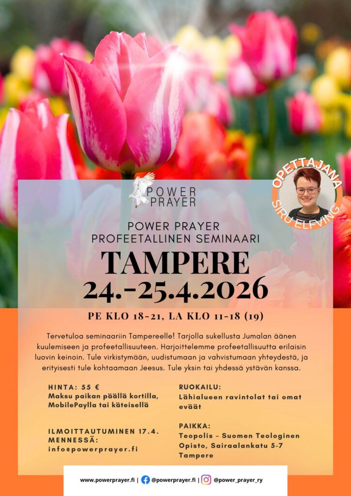 Profeetallinen seminaari Tamperei 24. -25.4.2026 - A4-mainos