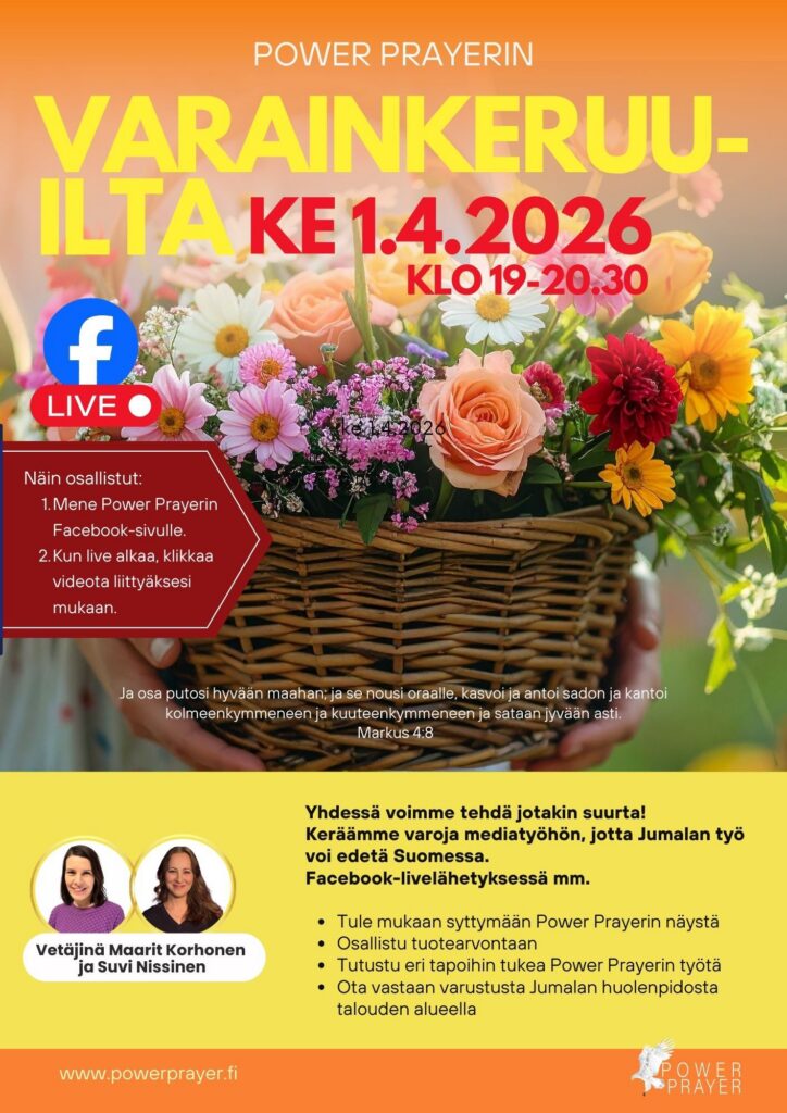 Power Prayer varainkeruuilta facelivessä 1.4..2026 - A4-mainos
