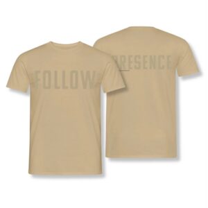 UUTUUS: T-paita | Follow Presence, hiekanbeige