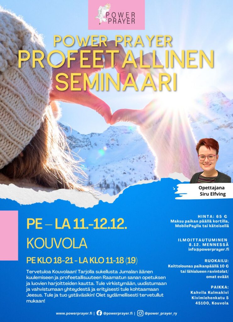 Profeetallinen seminaari Kouvola 11. - 12.12.2026 - A4-mainos